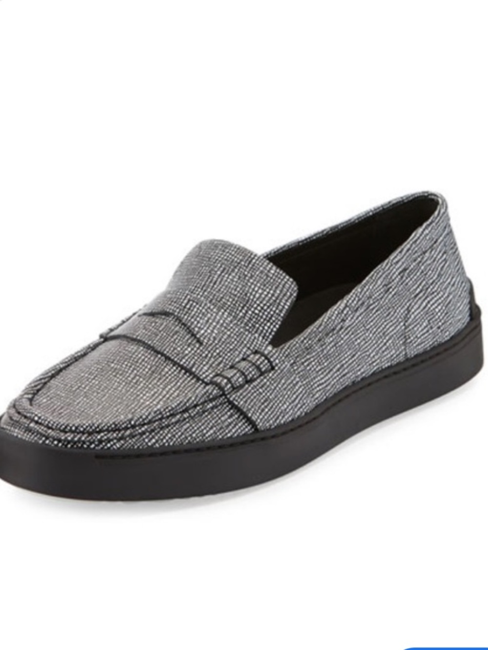 Rag & Bone Colby Slip on  Printed Leather Loafers Black White 6.5 US
